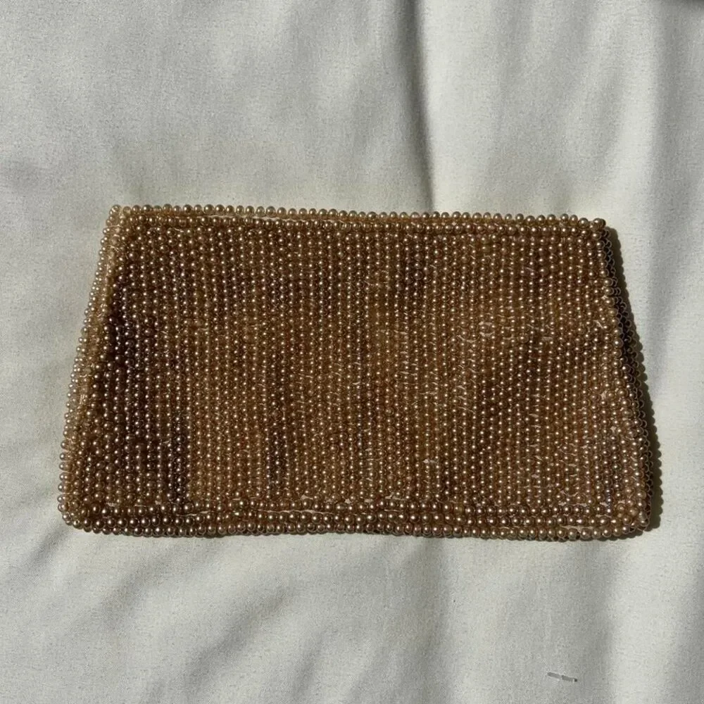 La regale japan cream vintage beaded purse‎